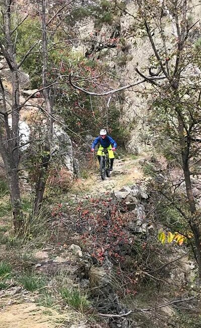 VTT dans la montage - La Butinerie