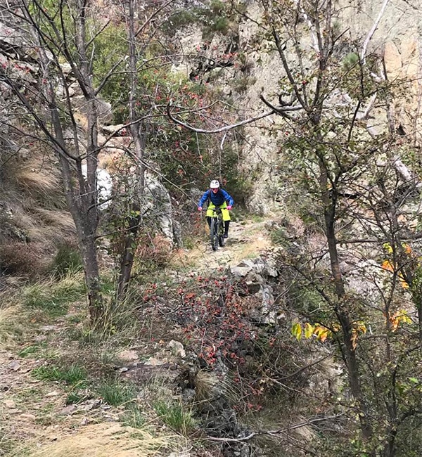 VTT dans la montage - La Butinerie